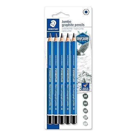 STAEDTLER 100J-S BK5 MARS LUMOGRAPH JUMBO PENCIL PACK OF 5PCS