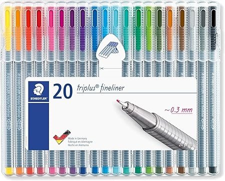 STAEDTLER 334 SB20 TRIPLUS FINELINER PEN 20COLOR PACK OF 20PCS