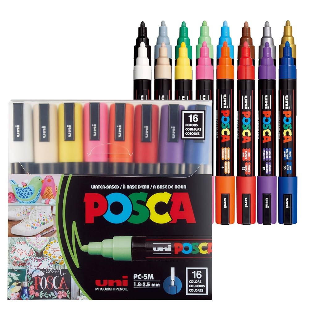 UB 5M POSCA MARKER SET 16C 2400