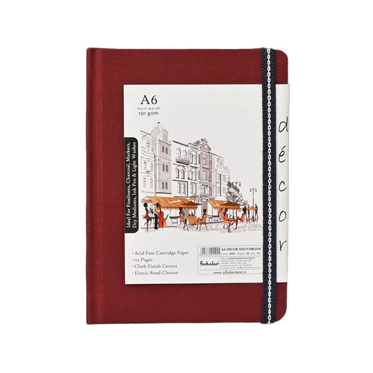 SCHOLAR DSB1 A6 DECOR SKETCH BOOK 150GSM 56SHEET