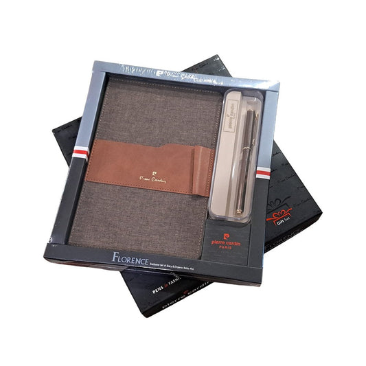 PIERRE CARDIN FLORENCE SET EMPEROR ROLLER BALL PEN+NOTEBOOK