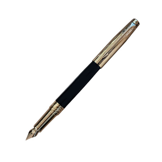 PARKER ASTER ESSENTIAL BLACK & GOLD GOLD TRIM FOUNTAIN PEN