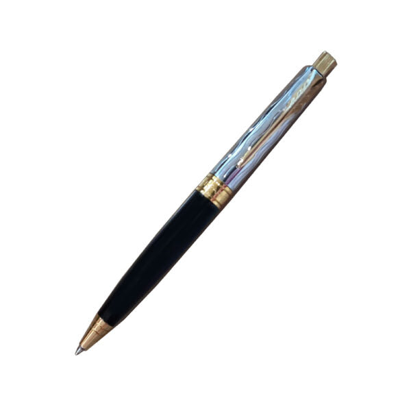PARKER ASTER ESSENTIAL BLACK & CHROME GOLD TRIM BALL PEN
