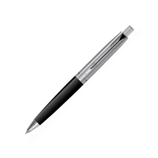 PARKER ASTER SILVER BLACK CHROME TRIM BALL PEN