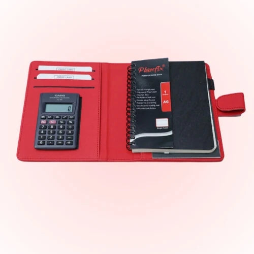 PLANFIX 9717 A6 FOLDER SPIRAL PAD WITH CALCULATOR