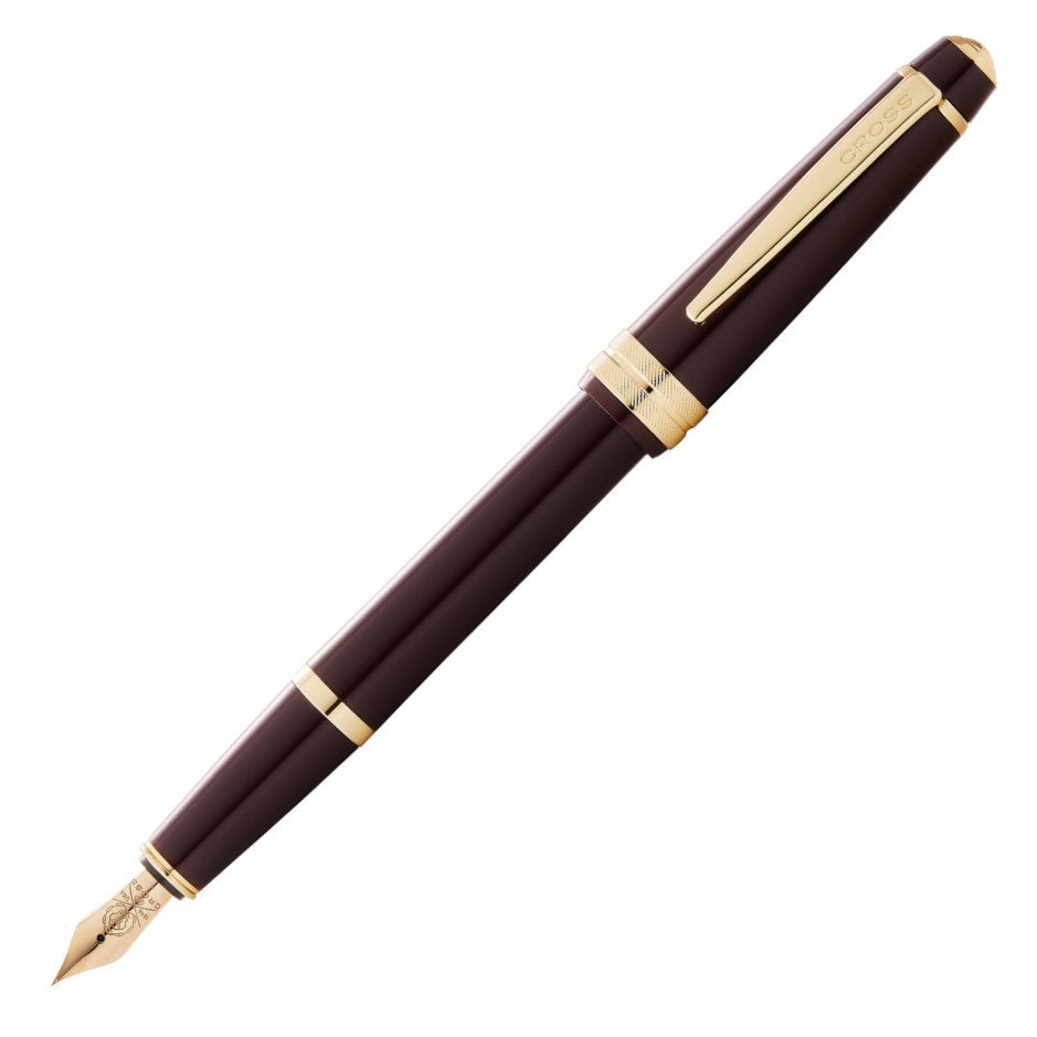 CROSS AT0746-11MF BAILE LIGHT RED &GOLD TRIM  FOUNTAIN PEN