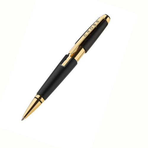 CROSS AT0555-20 EDGE BLK LAQ GT  ROLLER BALL PEN