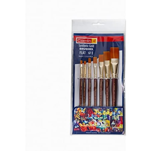 CAMLIN BRUSH FLAT (SR 67) SET 7PCS