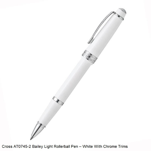 CROSS AT0745-2 BAILEY WHITE  ROLLER BALL PEN