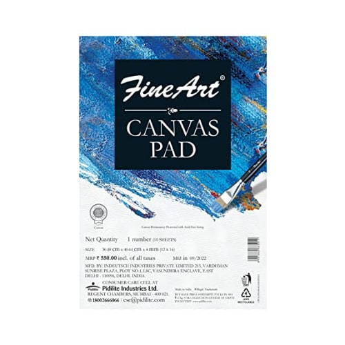 FINE ART CANVAS PAD 12X16 10SHEET