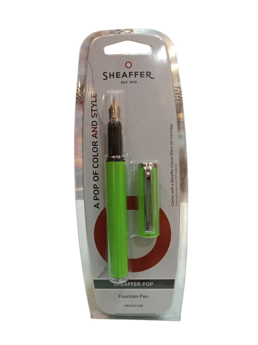 SHEAFFER 9202 POP GREEN CHROME TRIM FOUNTAIN PEN