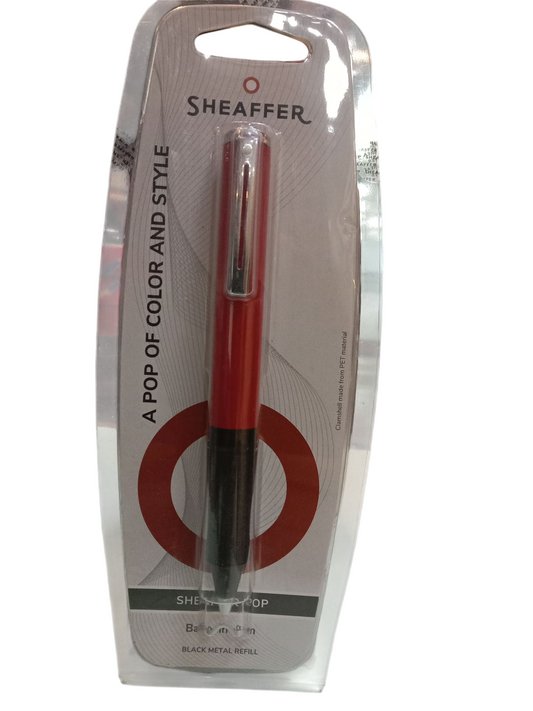 SHEAFER 9207 POP RED CHROME TIP BALL PEN