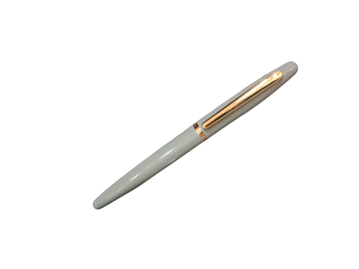 SHEAFFER 9427 LIGHT GREY WITH GOLD TRIM FOUNTAIN PEN