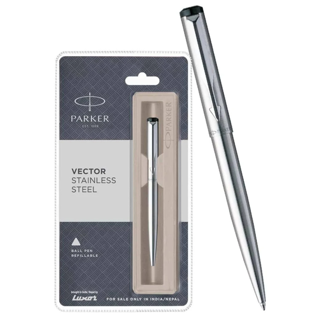 PARKER VECTOR STAINLESS STEEL CT BALL PEN