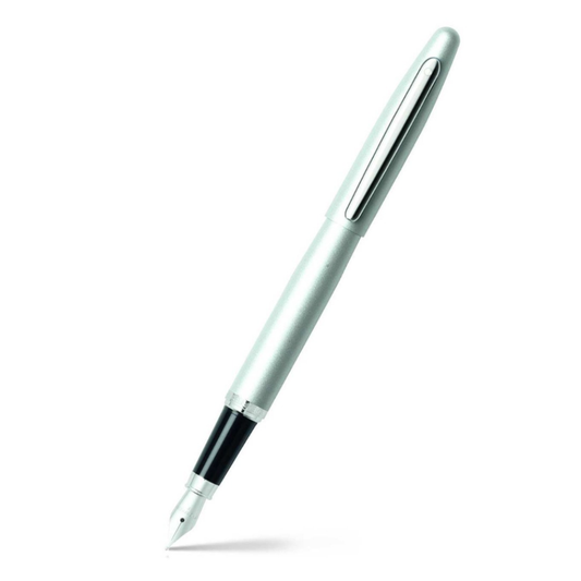 SHEAFFER 9400 SATIN SILVER CHROME TRIM FOUNTAIN PEN