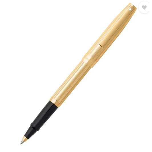SHEAFFER 9474 100 FLUTE GOLD TRIM ROLLER BALL PEN