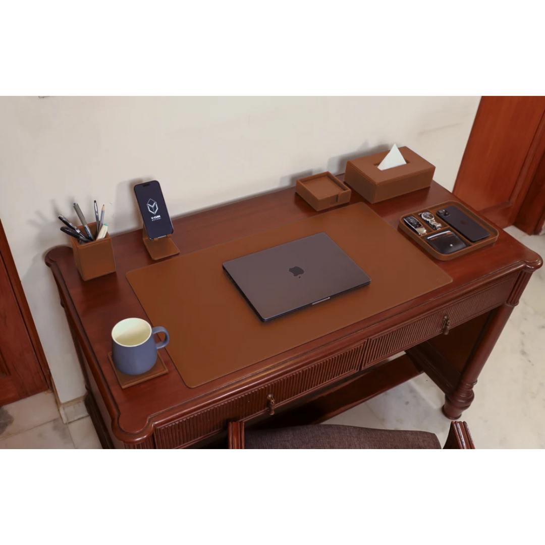 V CUBE VEGAN LEATHER 6N SET TAN