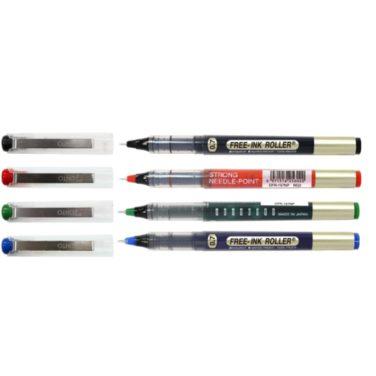 OHTO CFR 157 NEEDLE POINT INK ROLLER BALL PEN 0.7 BLUE /BLACK /GREEN / RED
