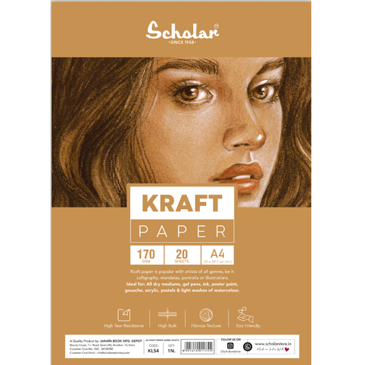SCHOLAR KLS4 A4 KRAFT LOOSE SHEETS