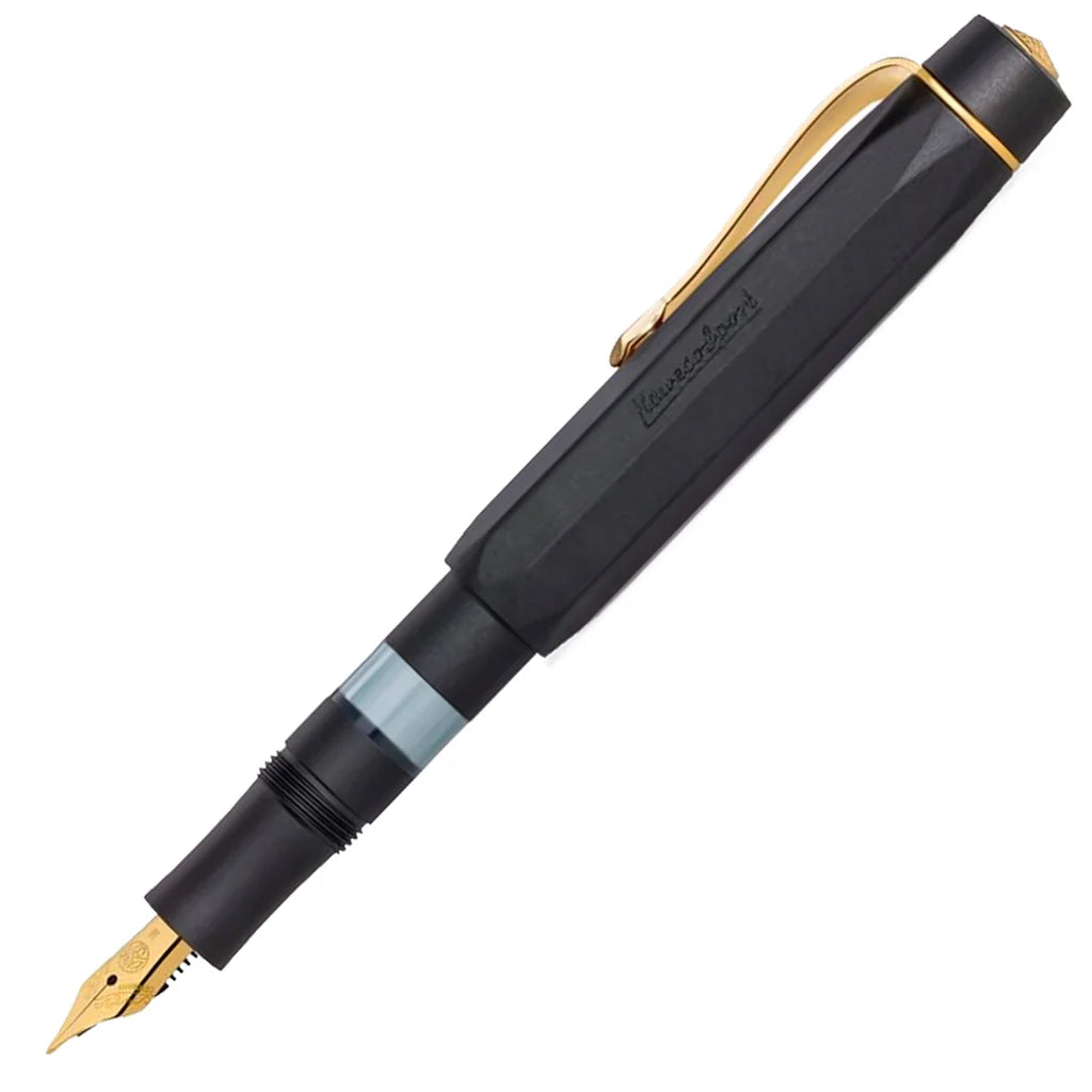 KAWECO 11000341 PISTON SPORT BLACK MEDIUM NIB FOUNTAIN PEN