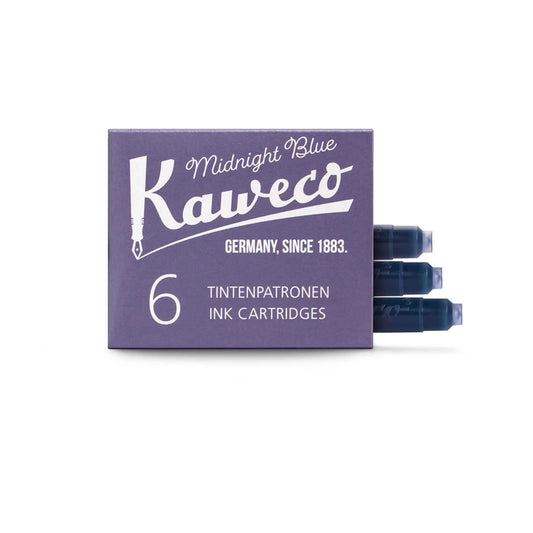 KAWECO MIDNIGHT BLUE INK CARTRIDGES SET OF 6