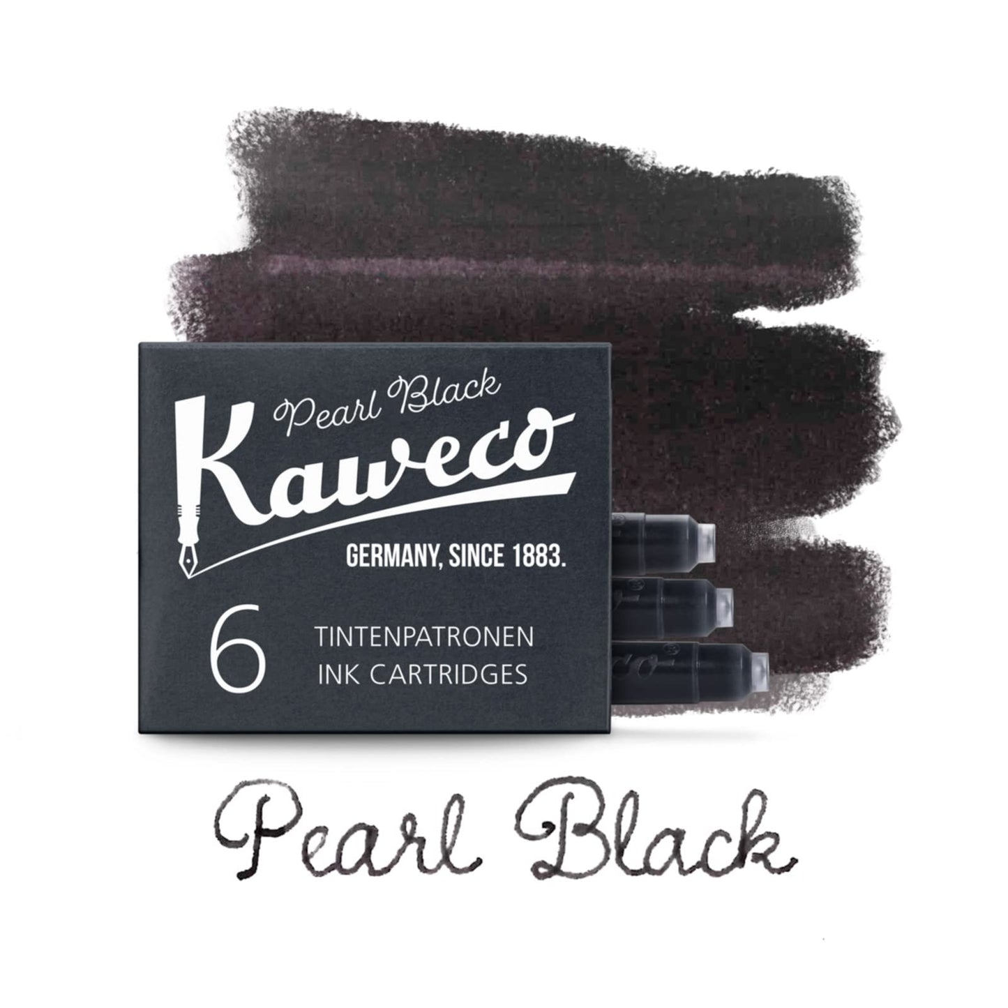 KAWECO PEARL BLACK INK CARTRIDGES SET OF 6
