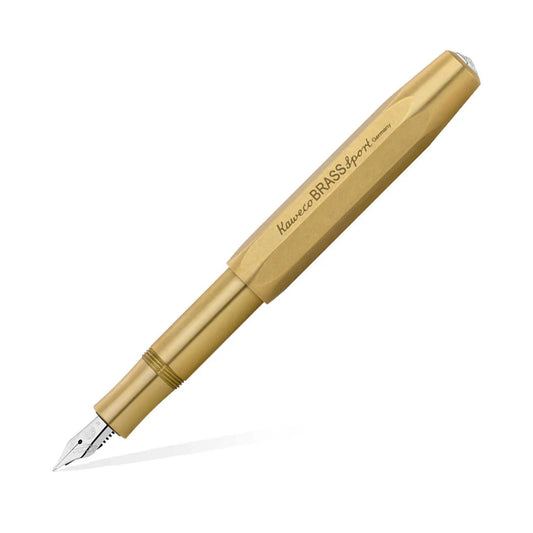 KAWECO 10000918 BRASS SPORT MEDIUM NIB FOUNTAIN PEN