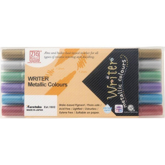 ZIG MS 8000-6V METALLIC COLOR SET