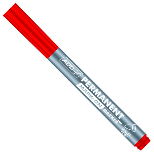 ADDGEL PERMANENT MARK-ON MARKER RED