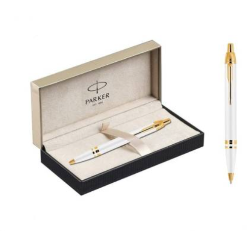 PARKER ODYSSEY WHITE GOLD TRIM BALL PEN