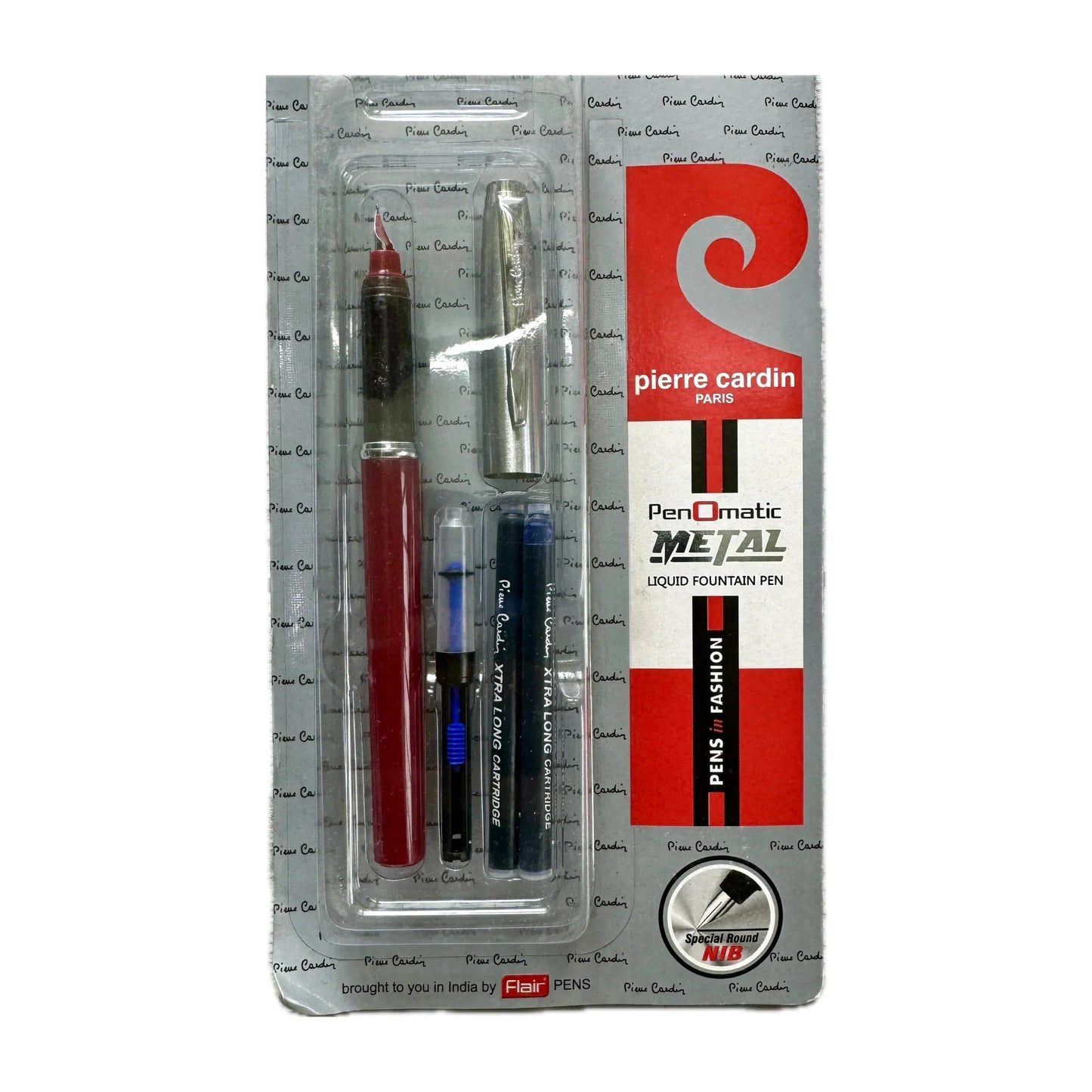 PIERRE CARDIN PENOMATIC METAL LIQUID FOUNTAIN PEN