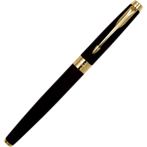 PARKER ASTER MATTE BLACK GOLD TRIM FOUNTAIN PEN