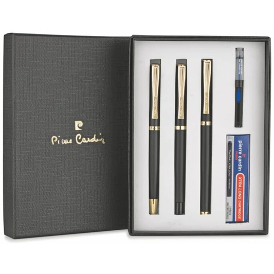 PIERRE CARDIN GOLDEN EYE 3 PCS SET FOUNTAIN PEN+ROLLER BALL PEN+BALL PEN