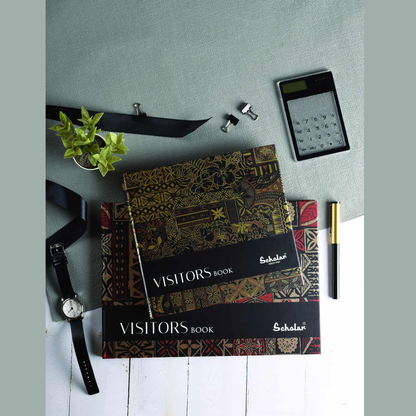 SCHOLAR VB7 SMALL VISITOR BOOK METTALIC