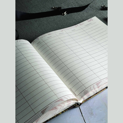 SCHOLAR VB7 SMALL VISITOR BOOK METTALIC