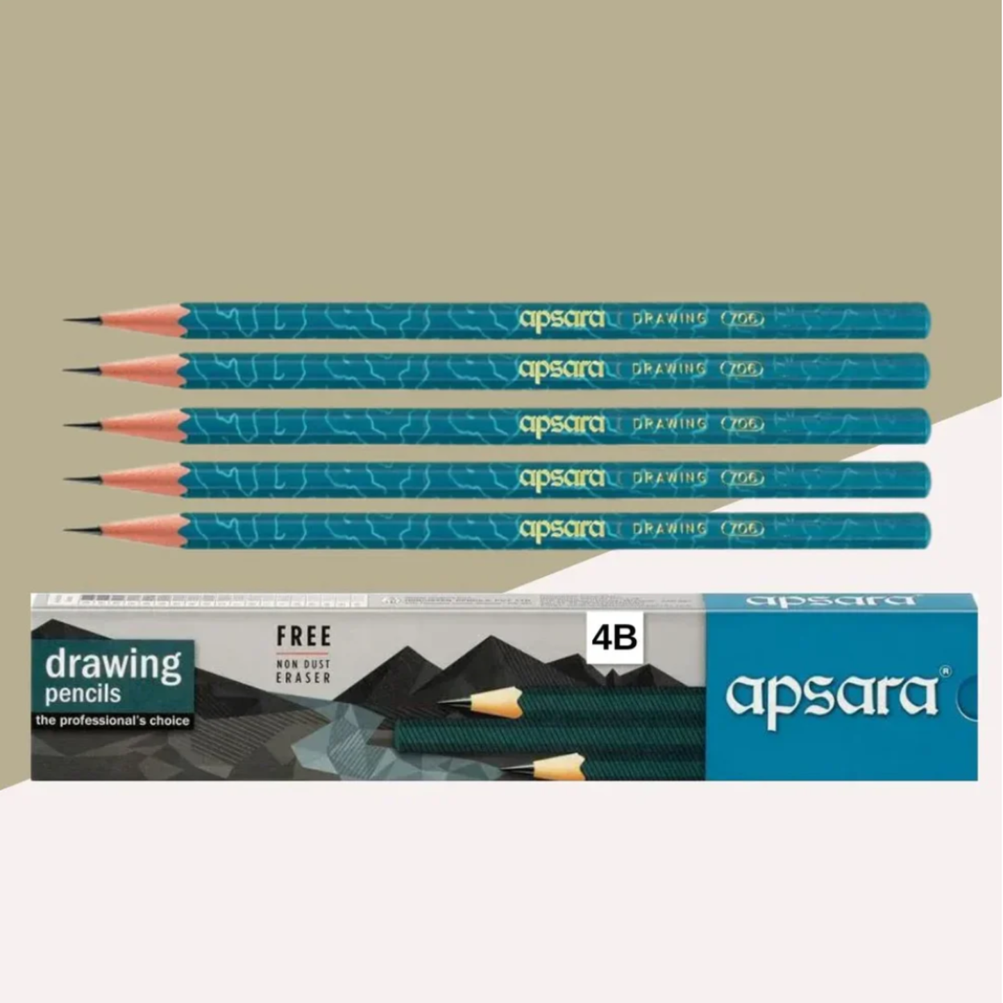 NATRAJ APSARA DRAWING PENCILS 4B