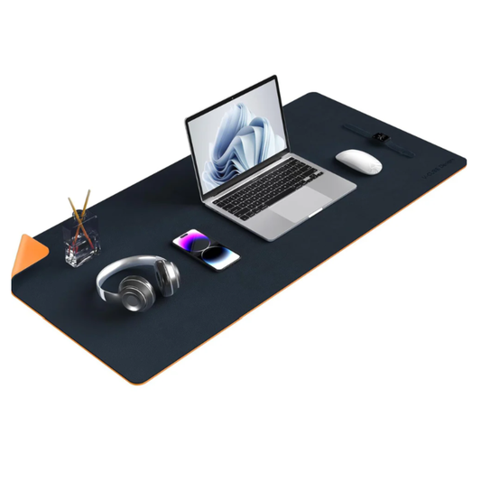V-CUBE LEATHER DESK MAT NB & YL