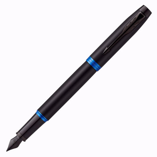 PARKER IM MARINE BLUE BLACK TRIM FOUNTAIN PEN