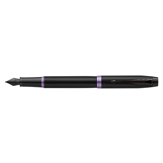 PARKER IM  AMETHYST PURPLE BLACK FOUNTAIN PEN FINE NIB