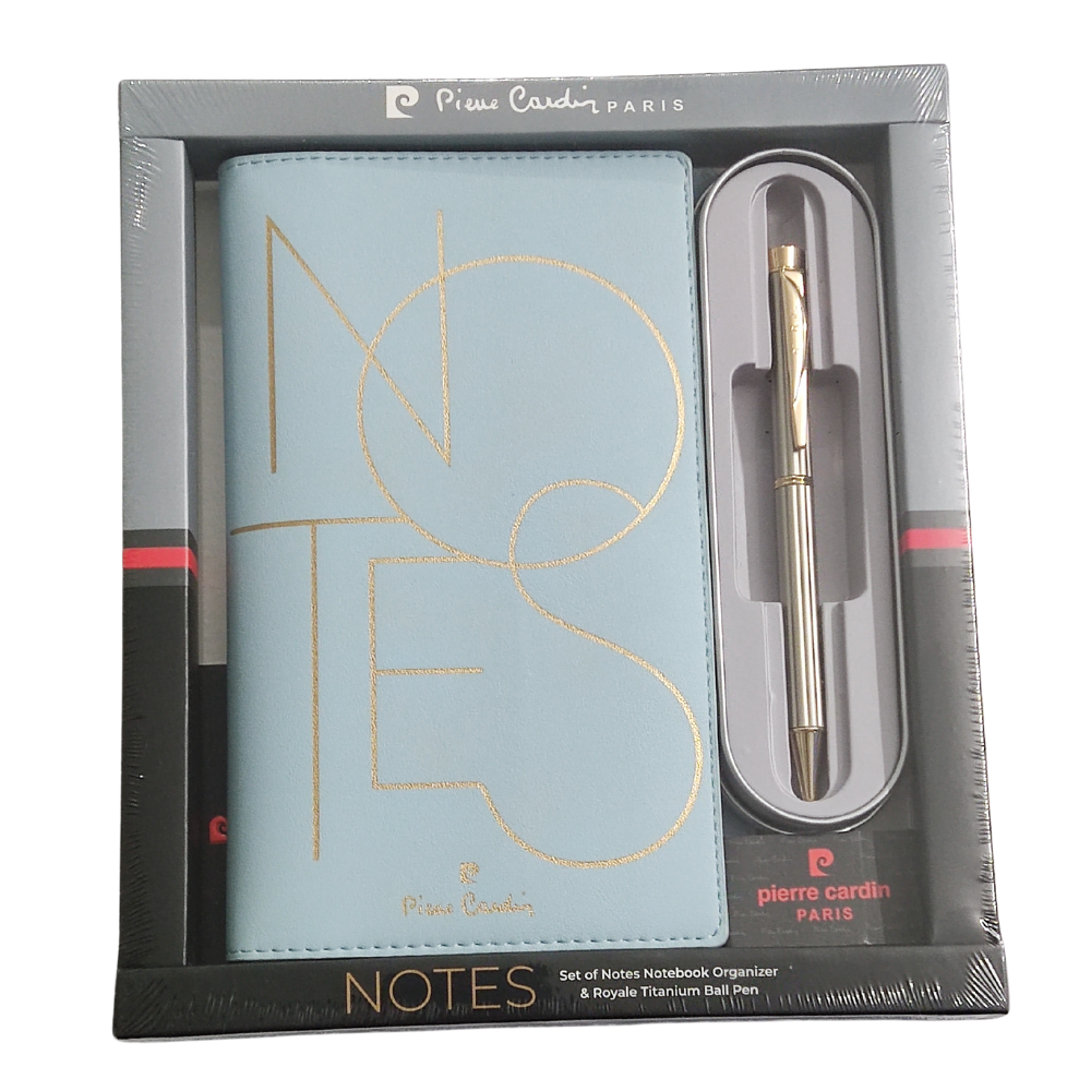 PIERRE CARDIN NOTES GIFT SET NOTEBOOK+BALL PEN