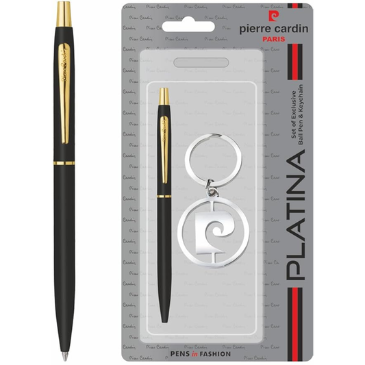 PIERRE CARDIN PLATINA BALL PEN + KEYCHAIN