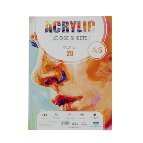 SCHOLAR ACRL2 A5 ACRYLIC LOOSE SHEET 20SHEET 360GSM