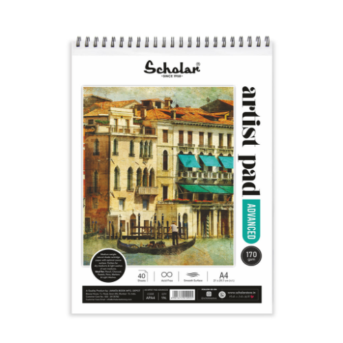 SCHOLAR APA4 A4 ARTIST PAD ADVANCE 170GSM 40SHEET