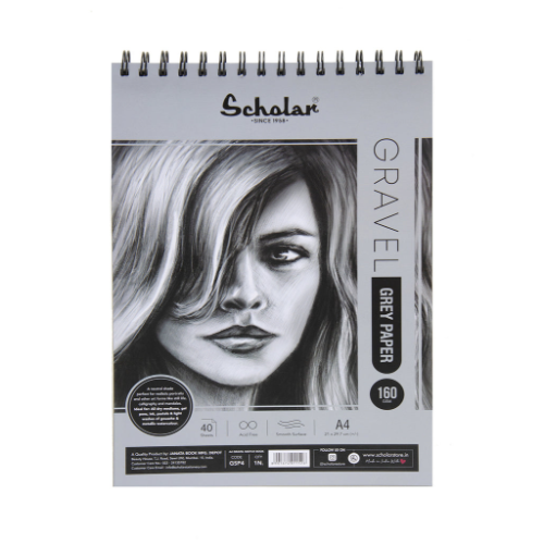 SCHOLAR GSP4 A4 GRAVEL GREY P SKETCH PAD