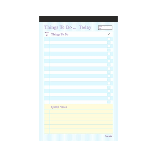 SCHOLAR TTD5 A4 THINGS TO DO PAD 50SHEET