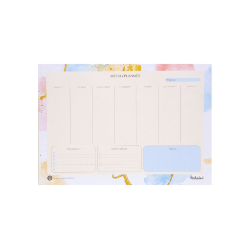 SCHOLAR WPL4H A4 WEEKLY PLANNER HORIZONTAL 50SHEET