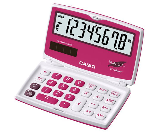 CASIO SL 100NC RED CALCULATOR