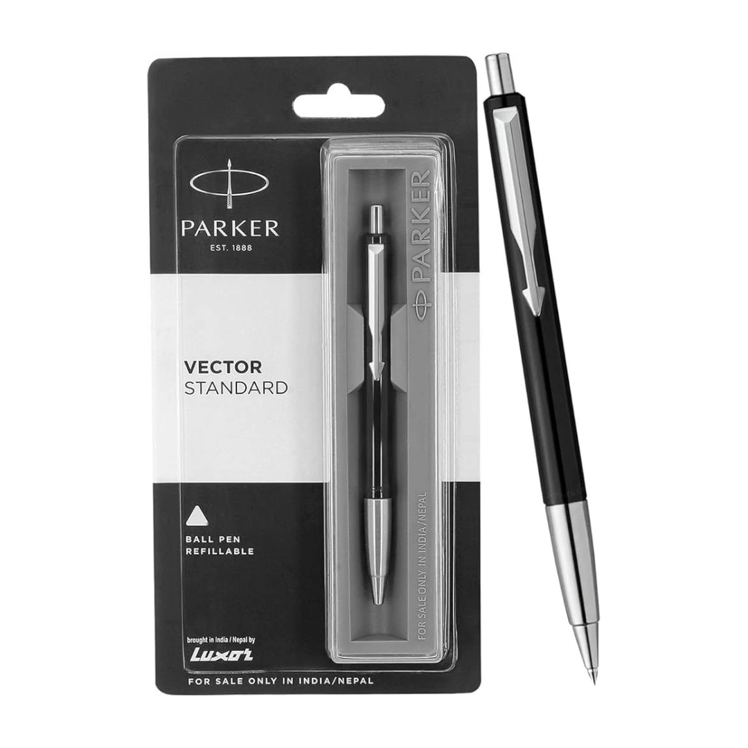 PARKER VECTOR STANDARD CHROME TRIM BALL PEN
