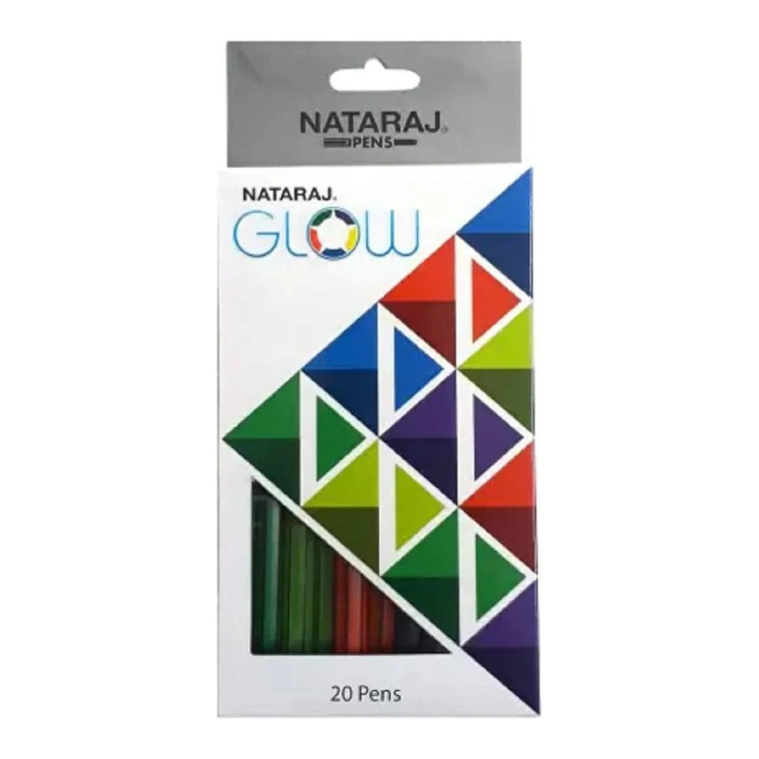 NATRAJ GLOW BALL PEN PACK OF 20PCS