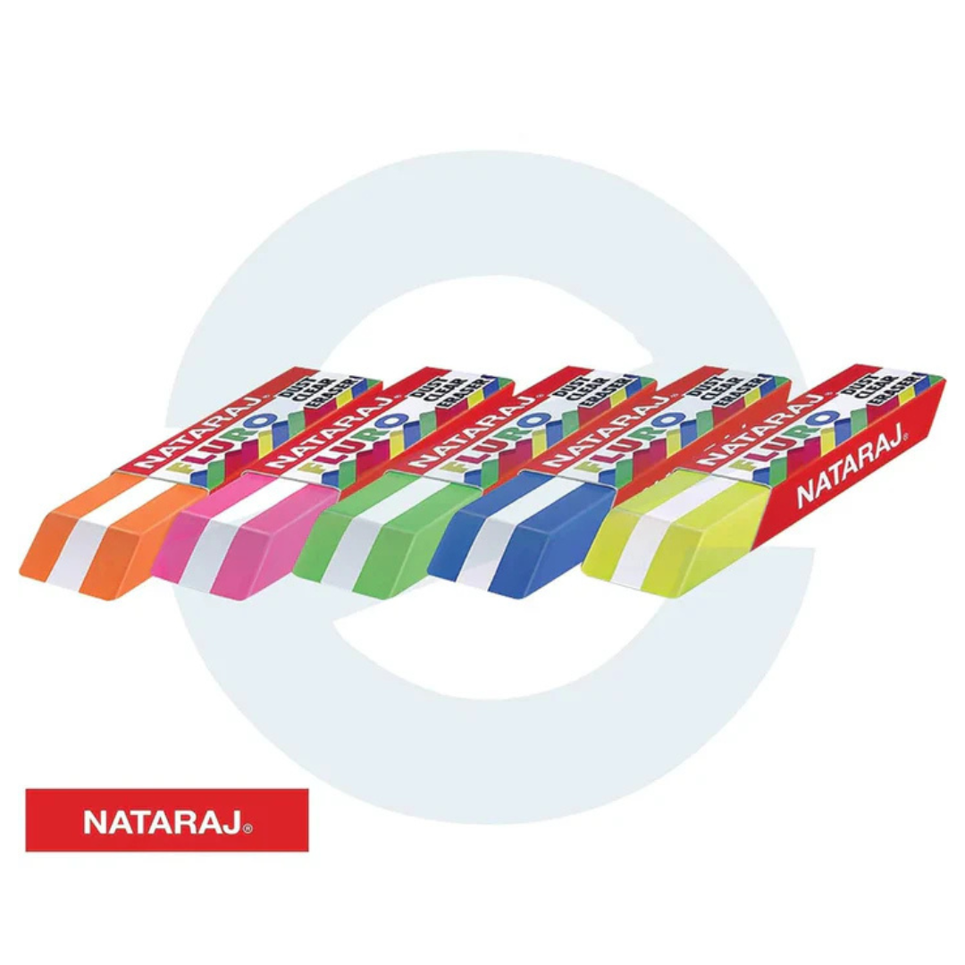 NATRAJ FLURO ERASER PACK OF 5PCS